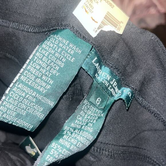 Lauren Jeans Co Ralph Lauren Stretch Classic Fit Black Pants NWT Vintage Size 6 - Picture 6 of 6